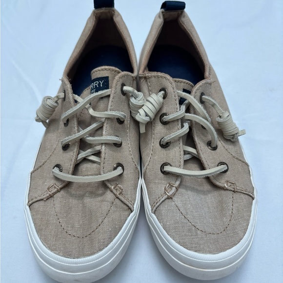 Sperry Topsider Tan Canvas Boat Shoes Loafers - Picture 1 of 10